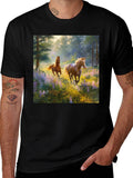 Horse Meadow Graphic Tee - Nature Inspired