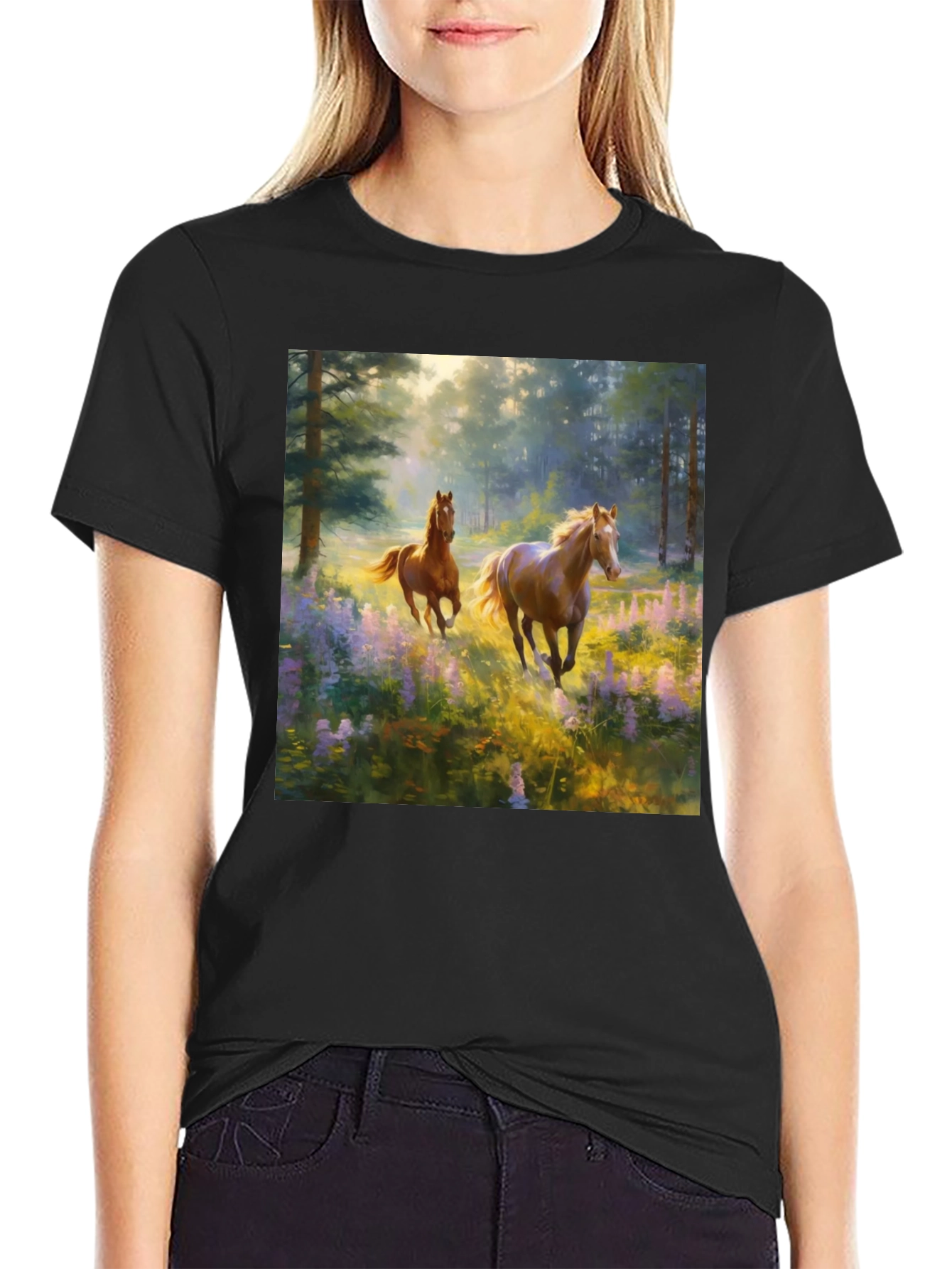 Horse Meadow Graphic Tee - Nature Inspired