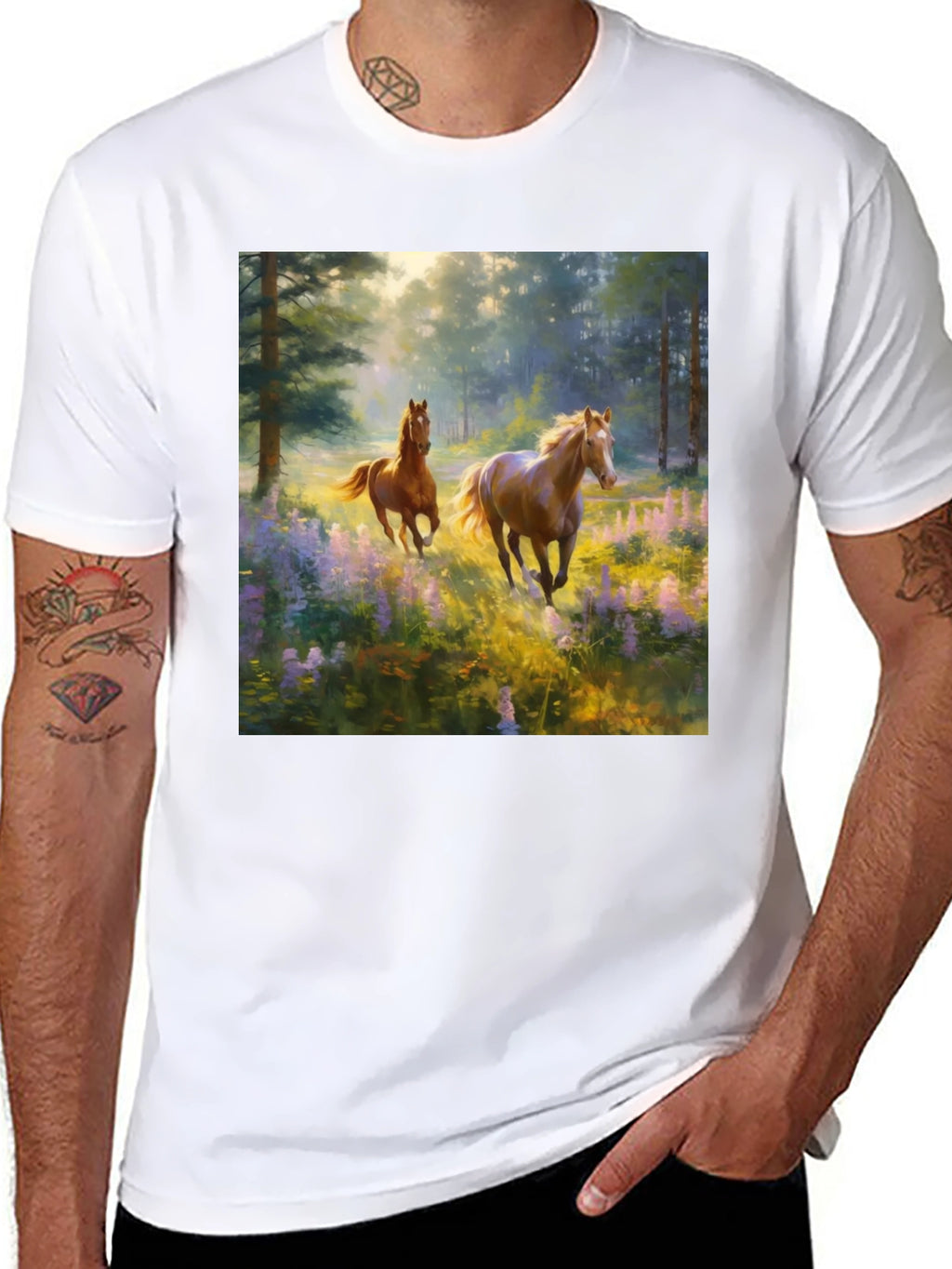 Horse Meadow Graphic Tee - Nature Inspired