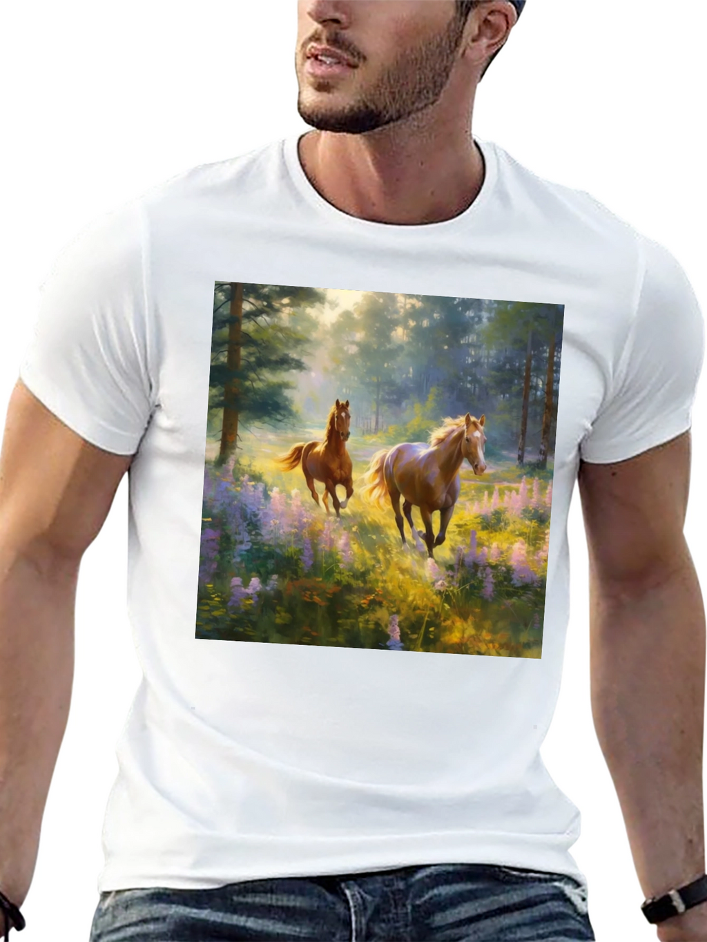 Horse Meadow Graphic Tee - Nature Inspired