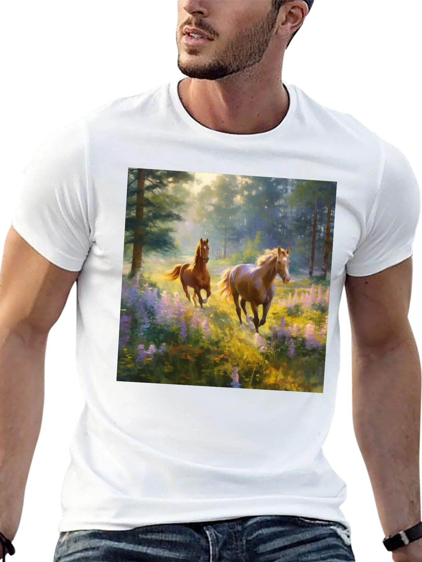 Horse Meadow Graphic Tee - Nature Inspired