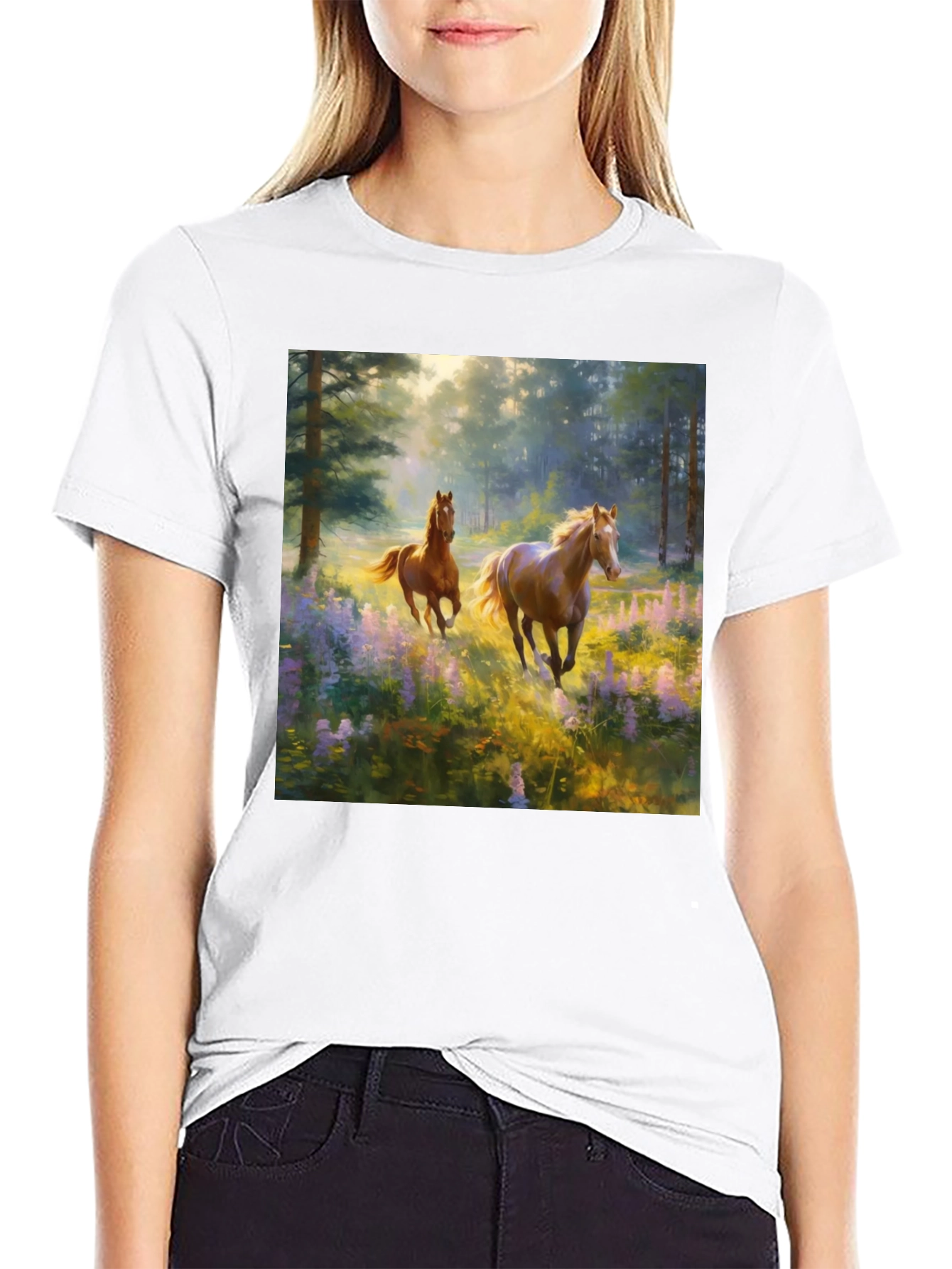 Horse Meadow Graphic Tee - Nature Inspired