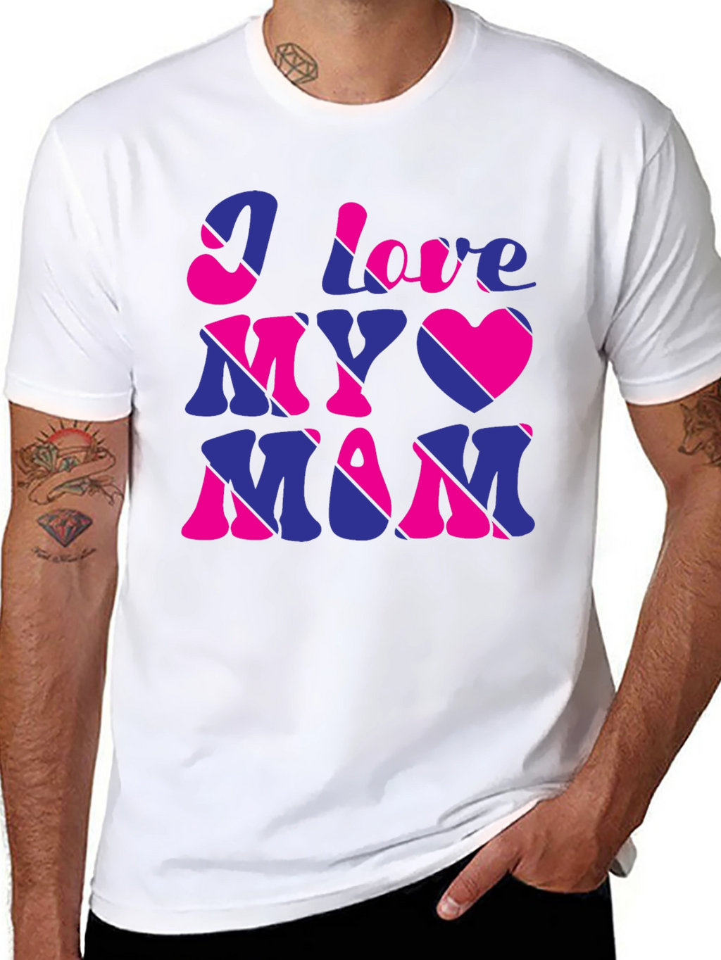 I Love My Mom Graphic T-Shirt