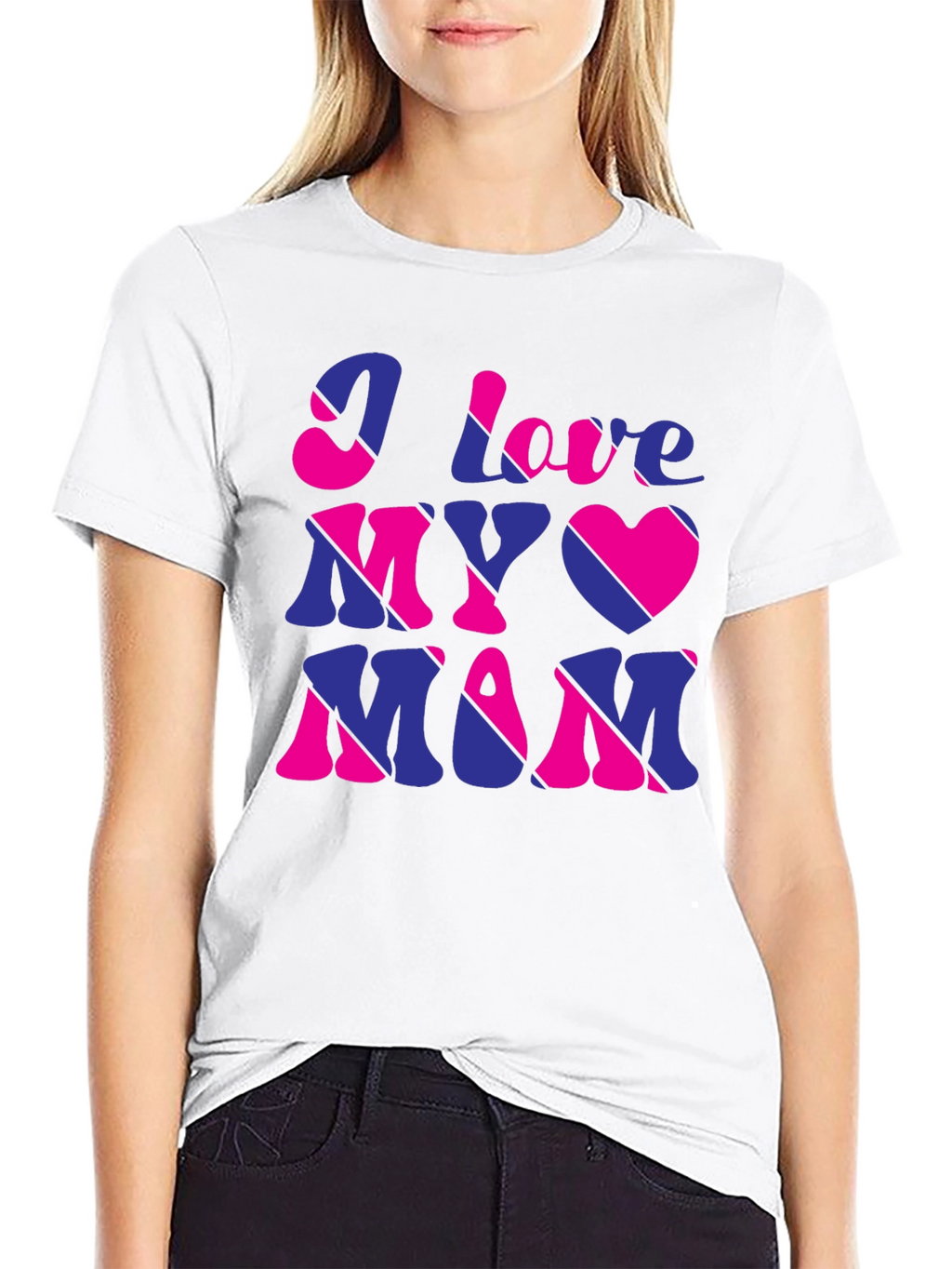 I Love My Mom Graphic T-Shirt