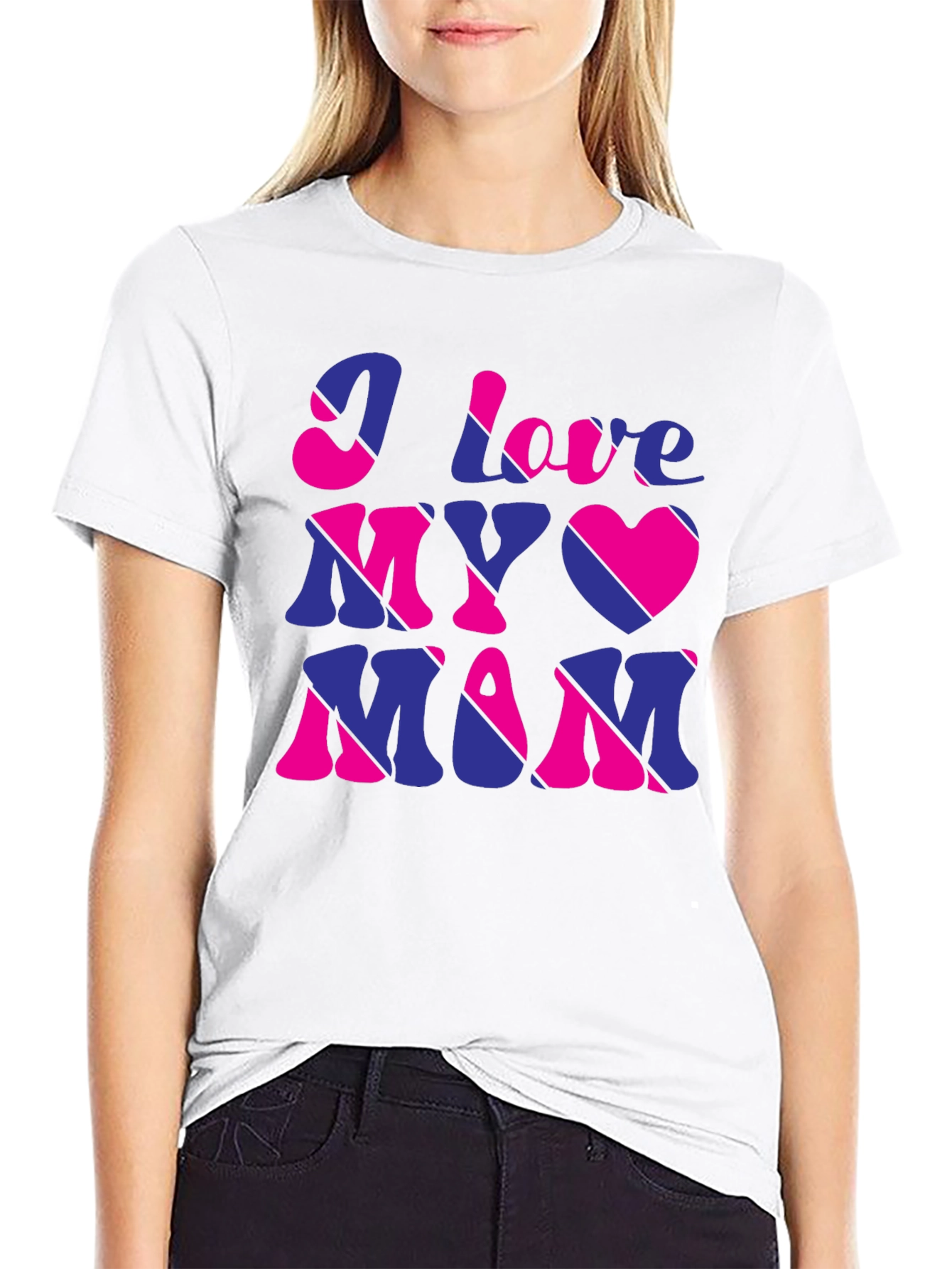 I Love My Mom Graphic T-Shirt