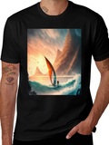 Sailboat Scene Graphic Tee