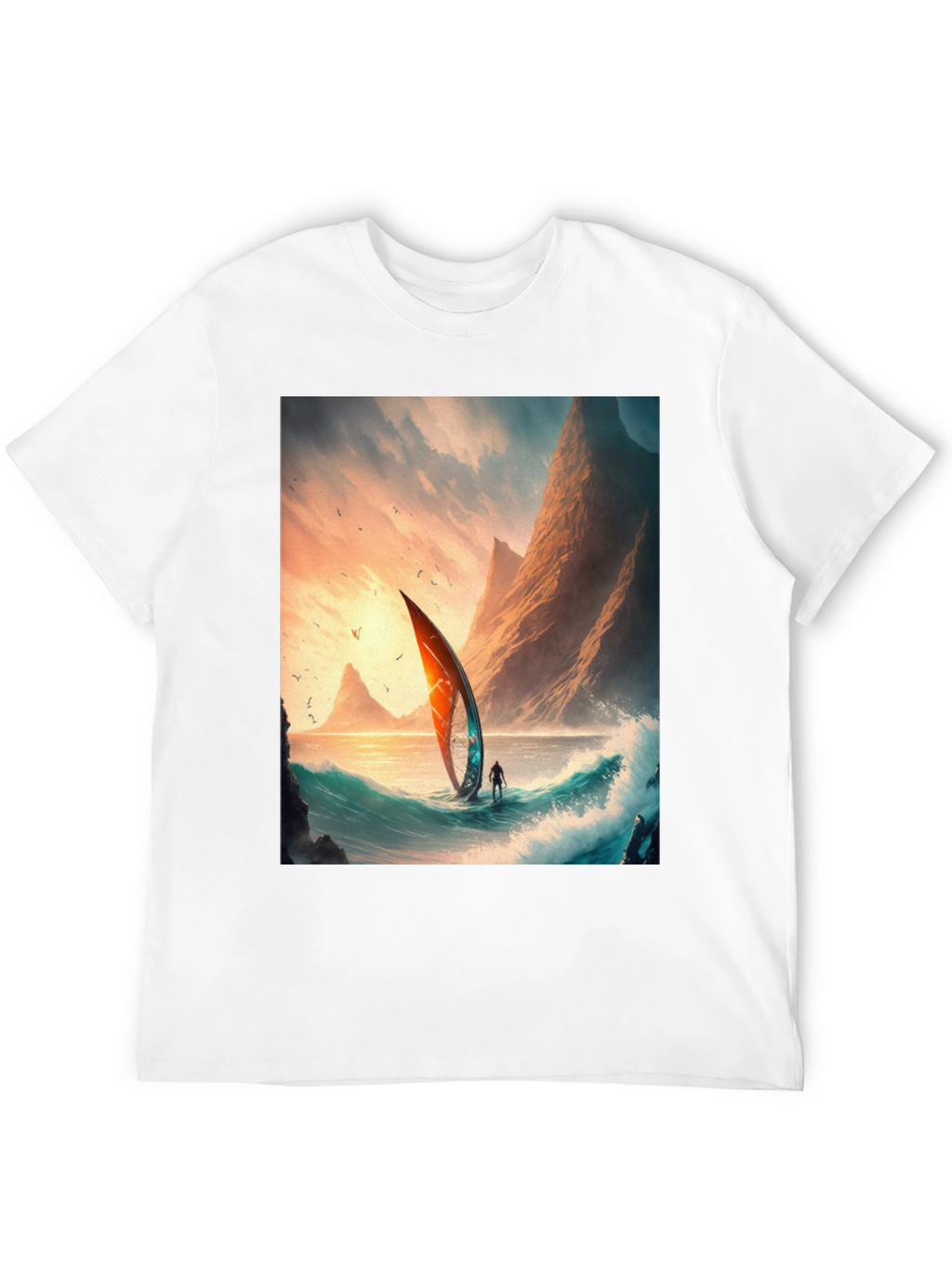 Sailboat Scene Graphic Tee