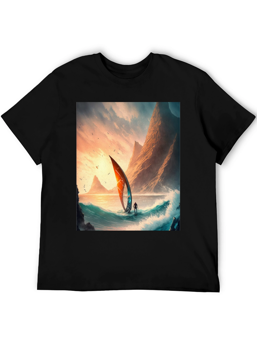 Sailboat Scene Graphic Tee