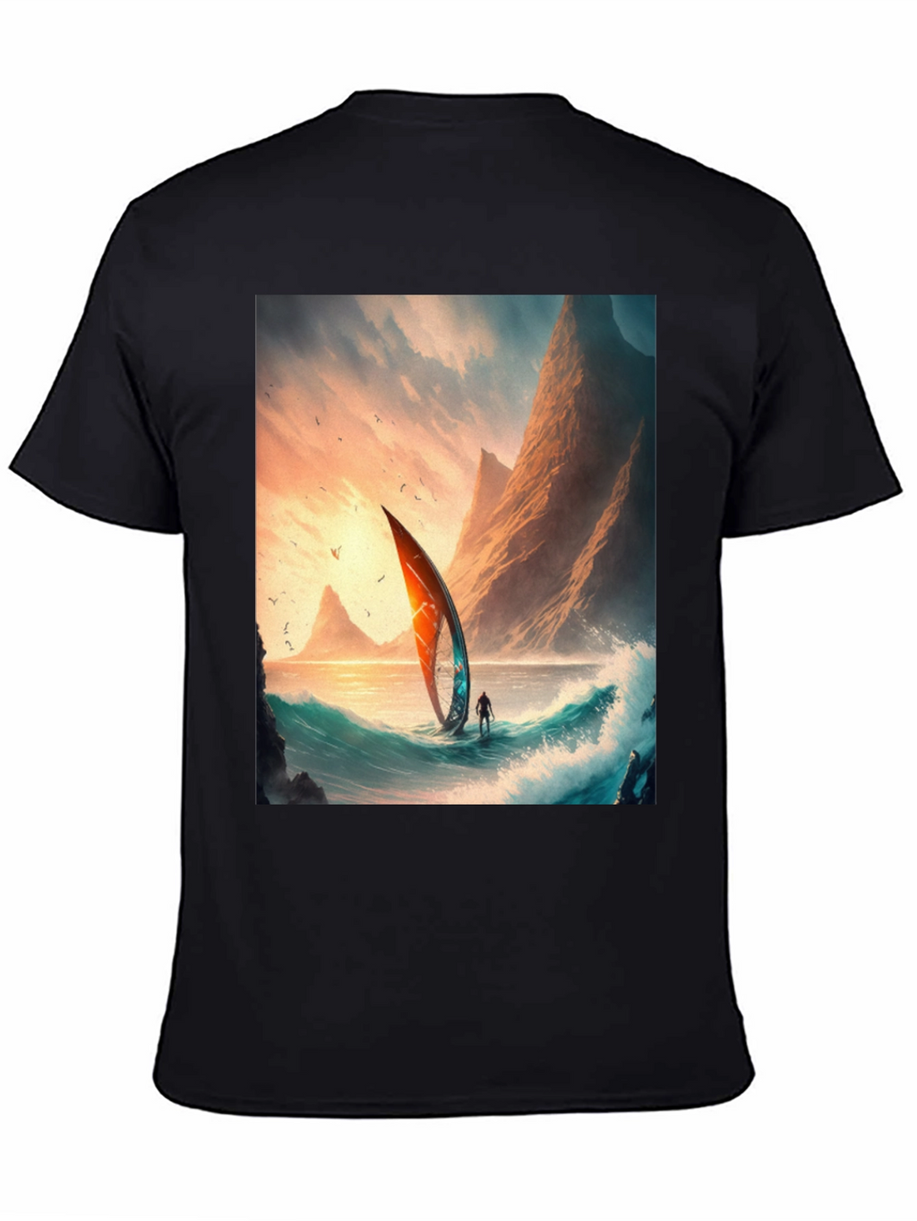 Sailboat Scene Graphic Tee