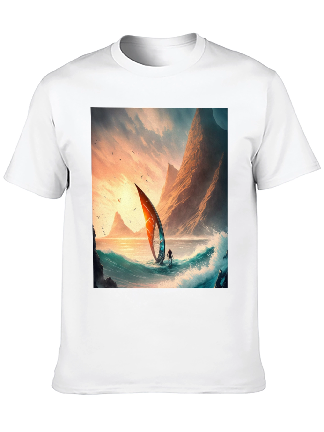 Sailboat Scene Graphic Tee