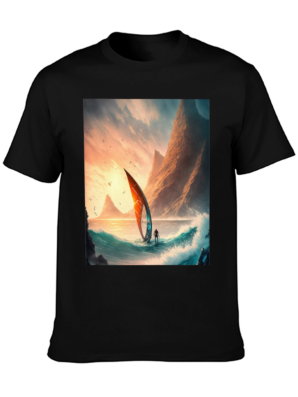 Sailboat Scene Graphic Tee