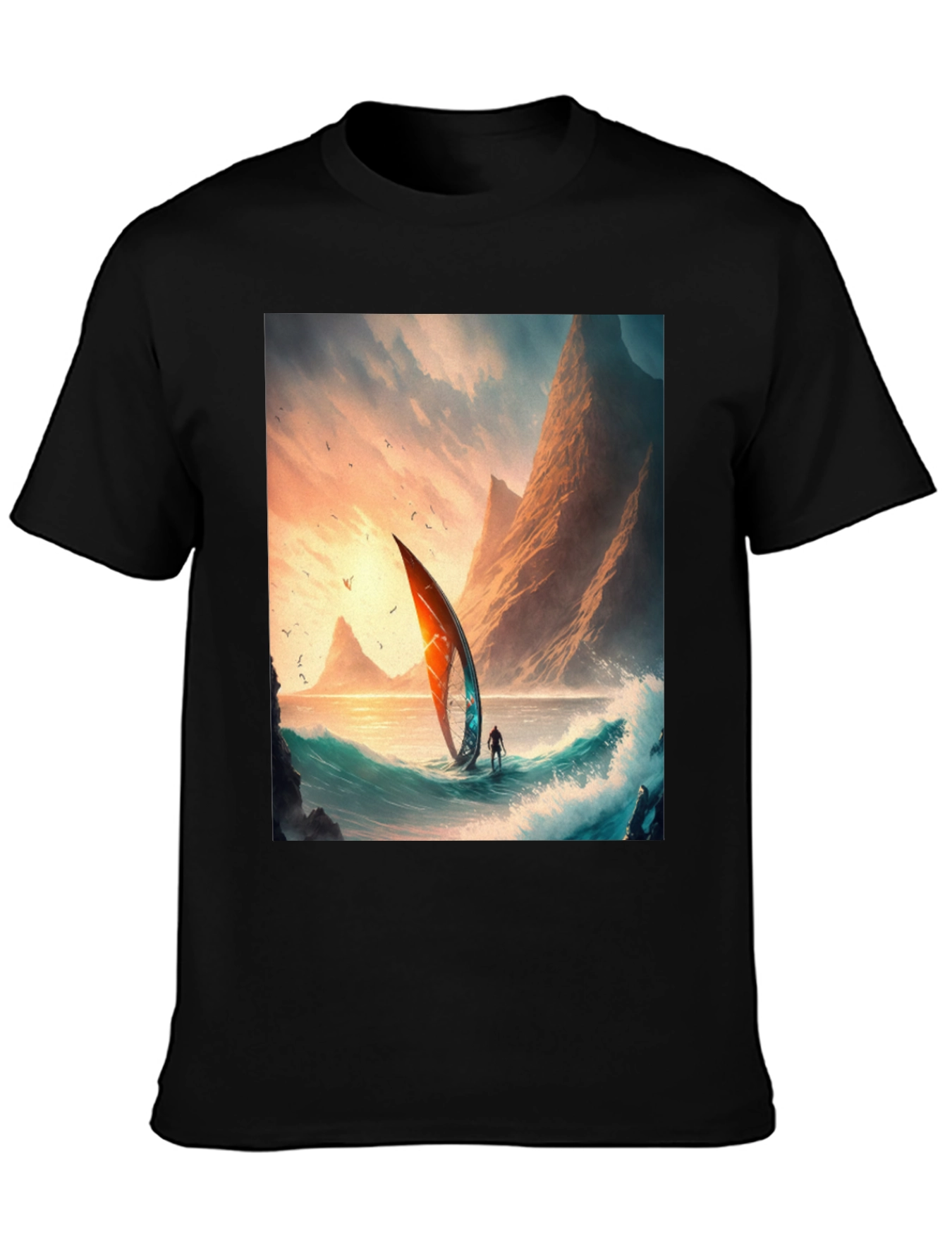 Sailboat Scene Graphic Tee