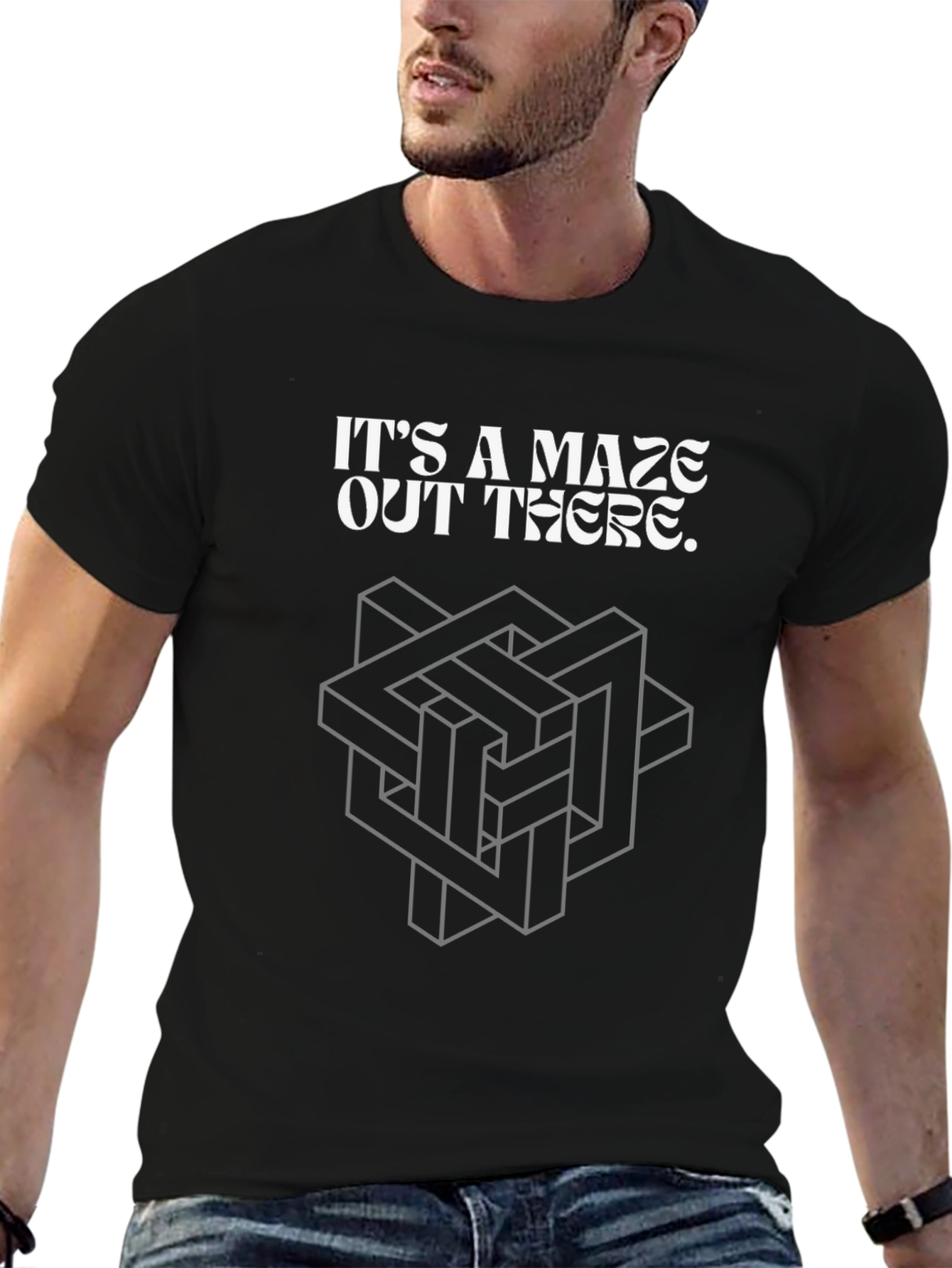 Its a Maze Out There Graphic Tee - Optical Illusion Shirt
