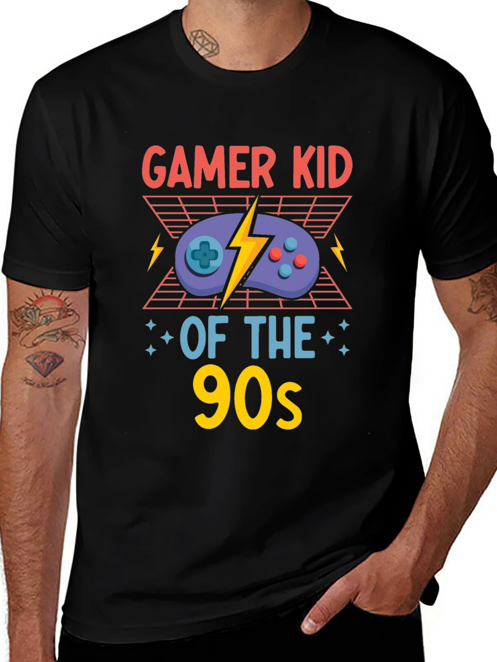 Gamer Kid of the 90s Black T-Shirt