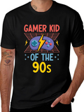 Gamer Kid of the 90s Black T-Shirt
