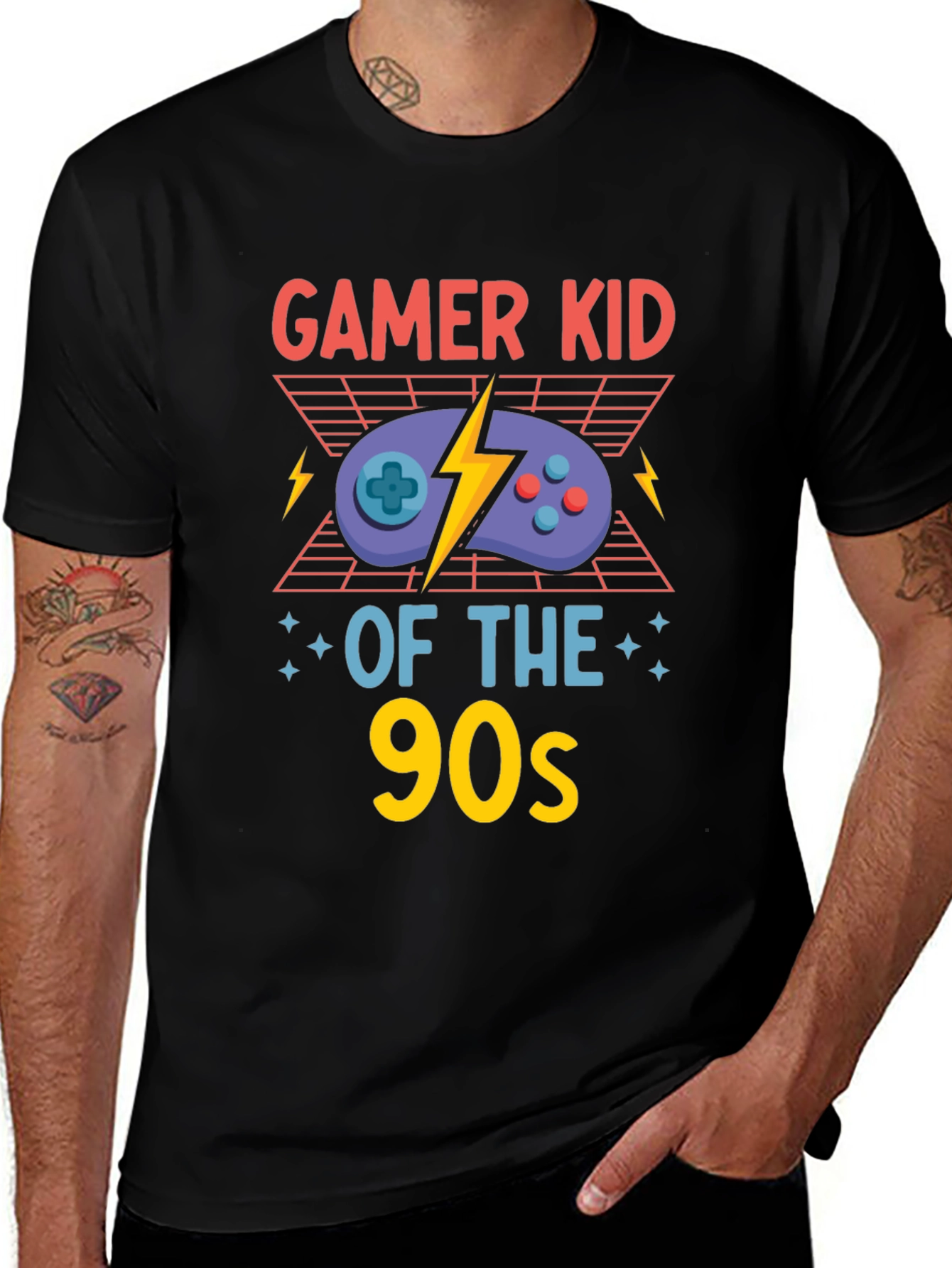 Gamer Kid of the 90s Black T-Shirt