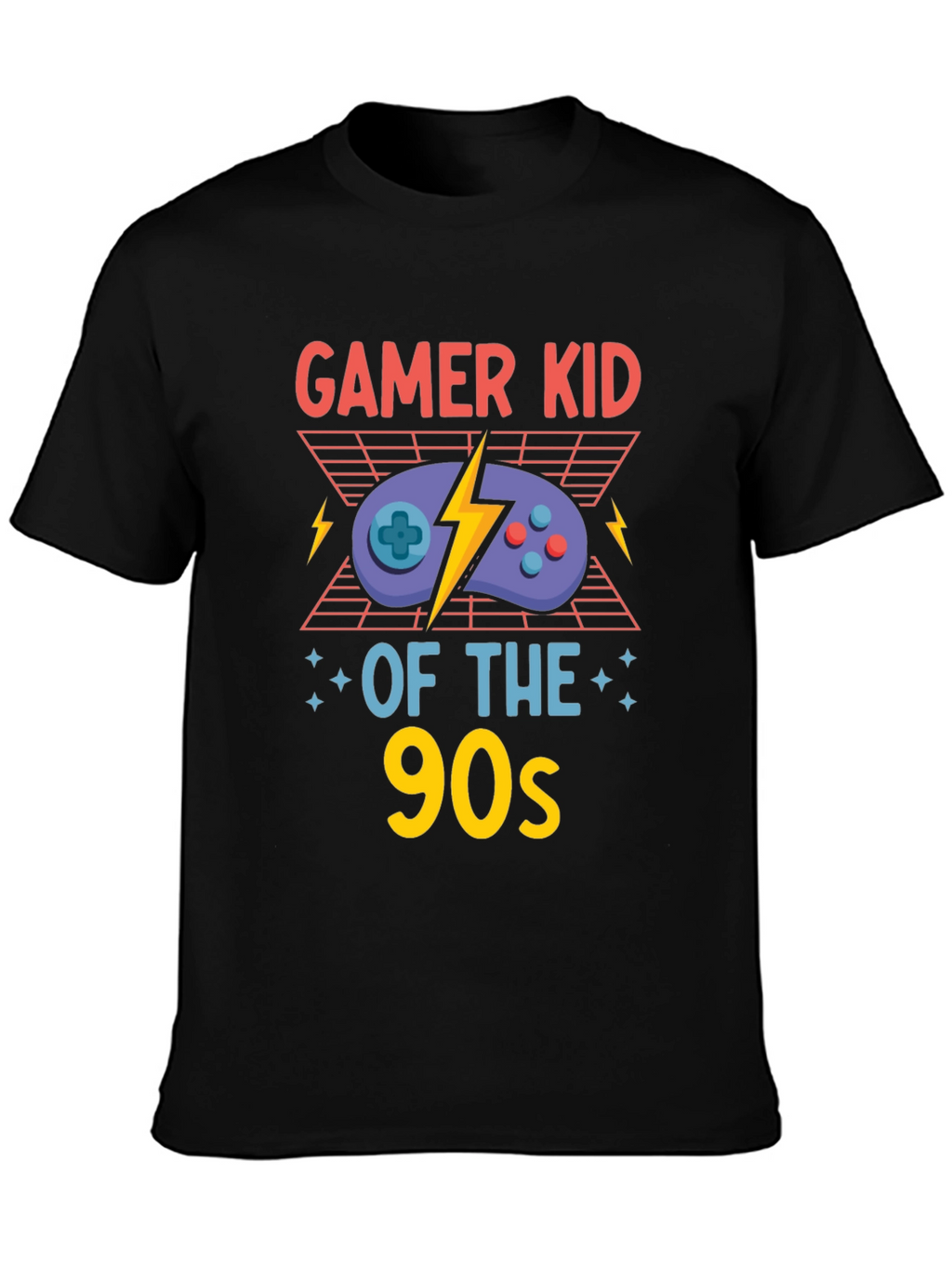 Gamer Kid of the 90s Black T-Shirt