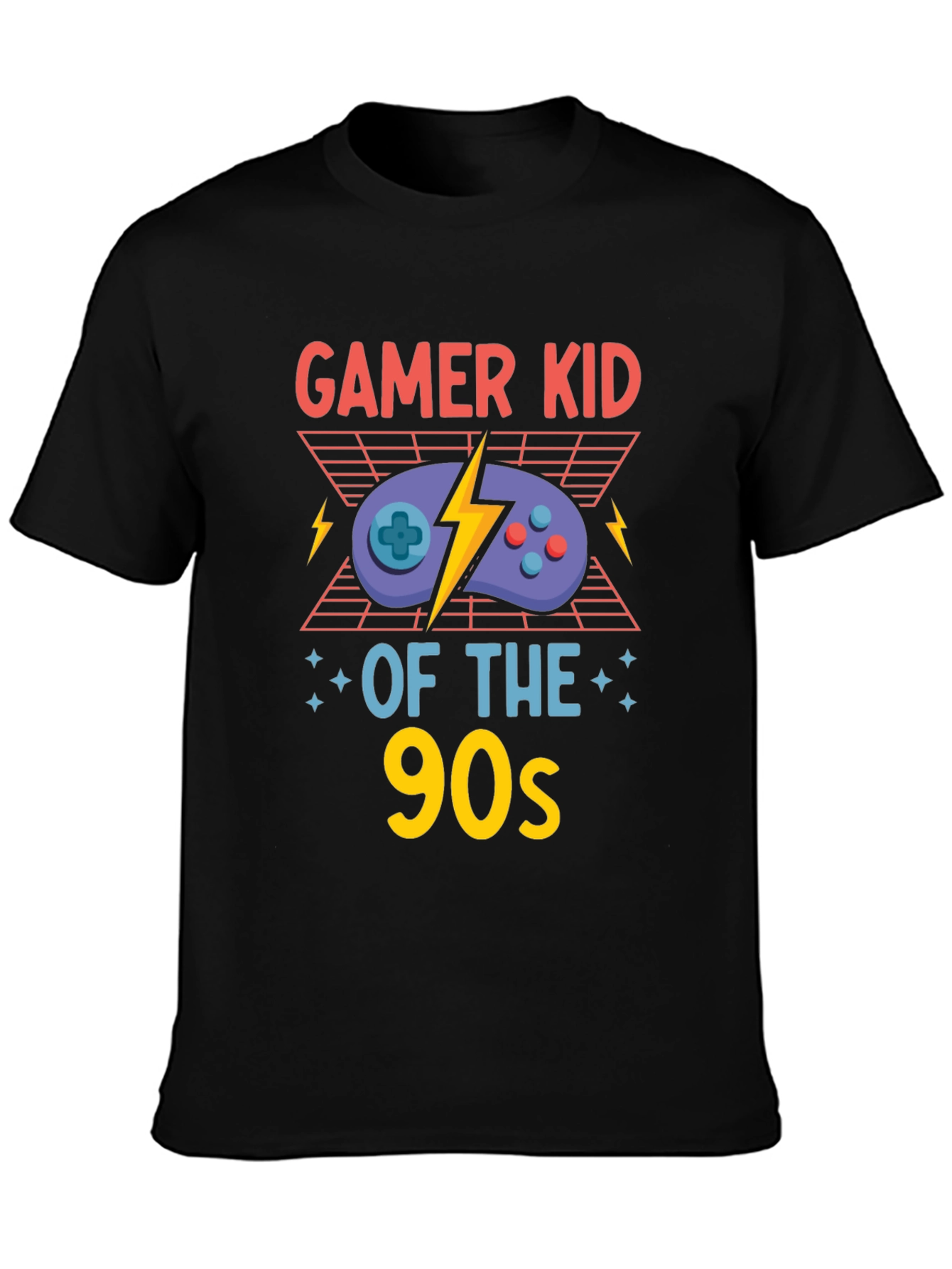 Gamer Kid of the 90s Black T-Shirt