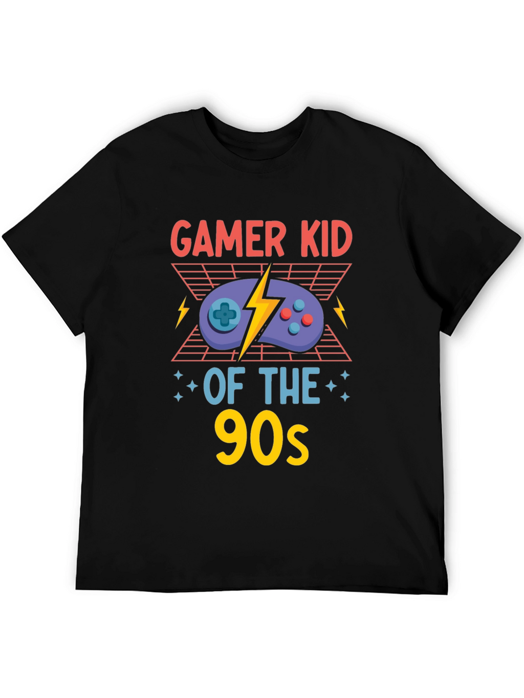 Gamer Kid of the 90s Black T-Shirt