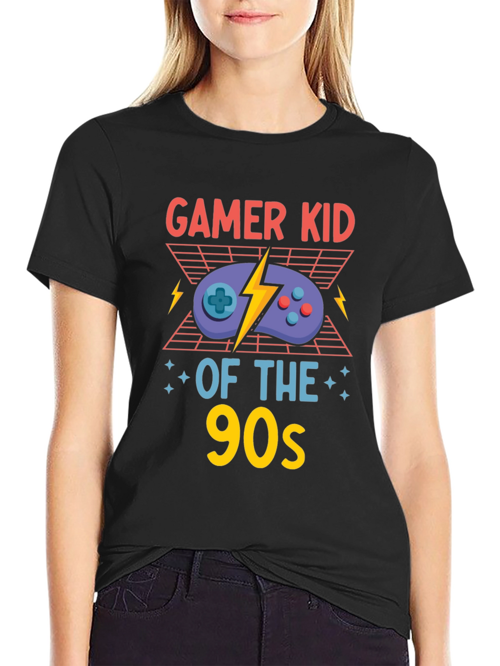 Gamer Kid of the 90s Black T-Shirt