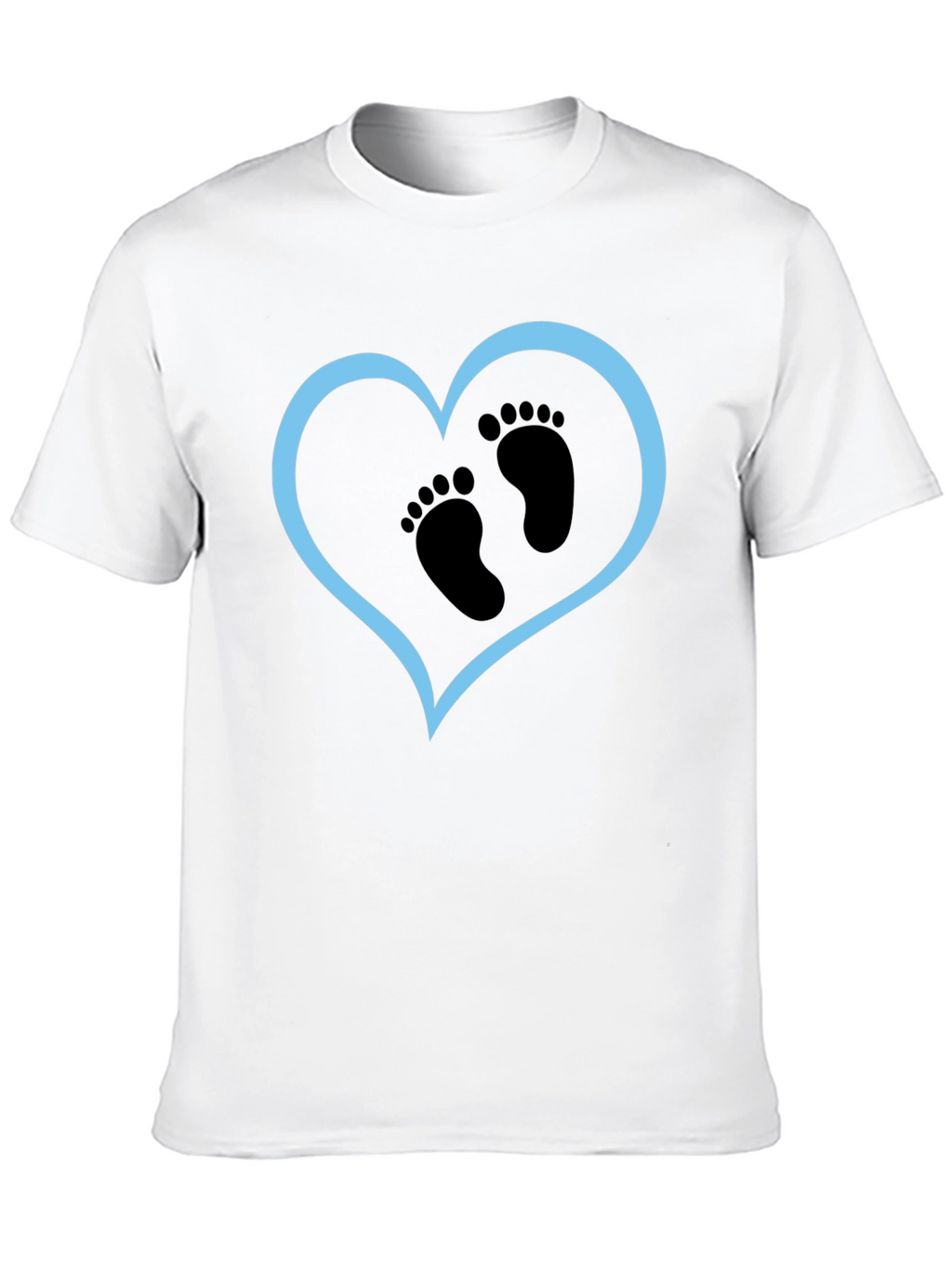 Baby Feet Heart Graphic T-Shirt