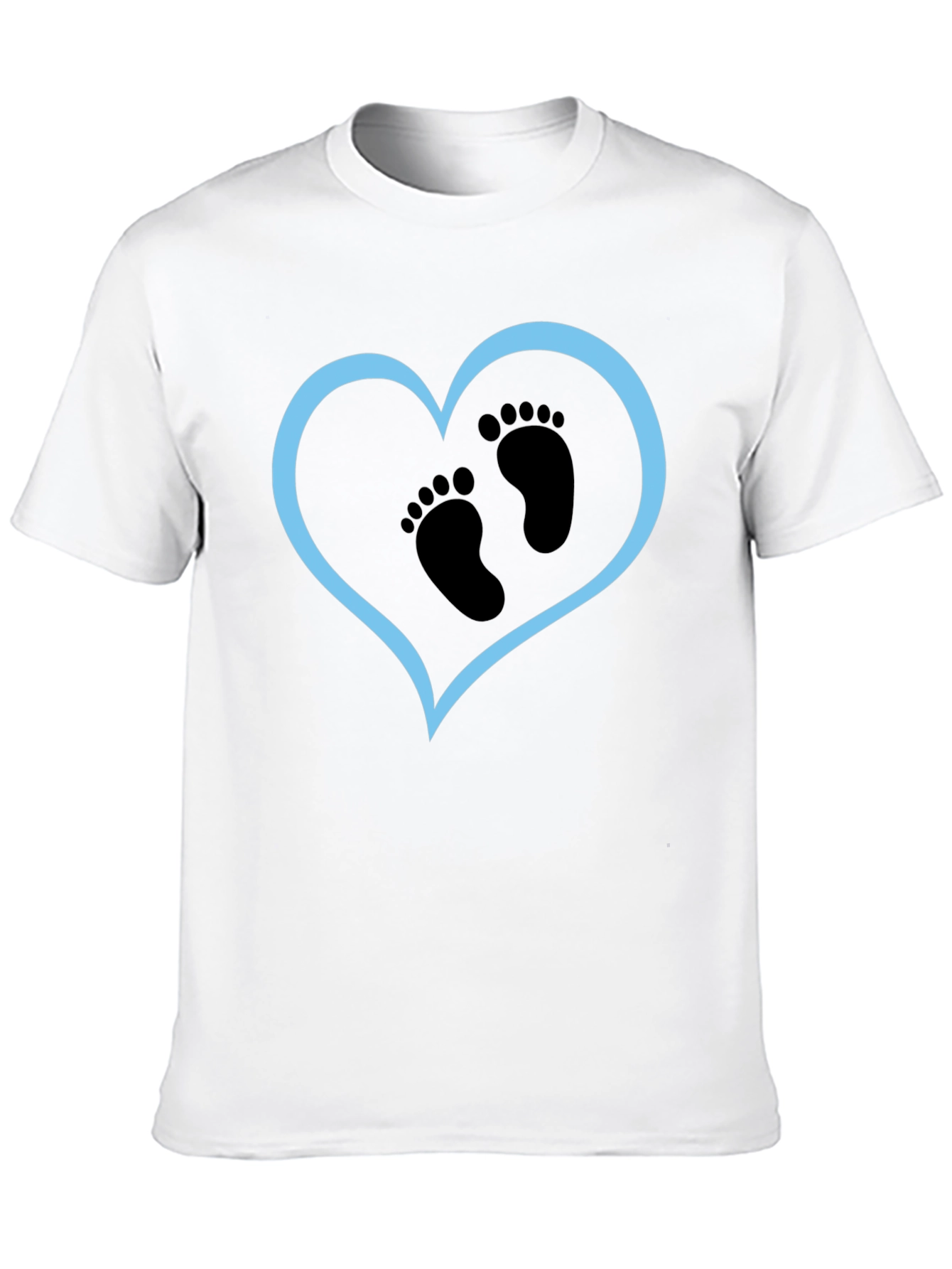 Baby Feet Heart Graphic T-Shirt