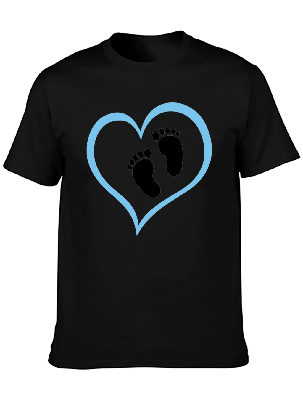 Baby Feet Heart Graphic T-Shirt