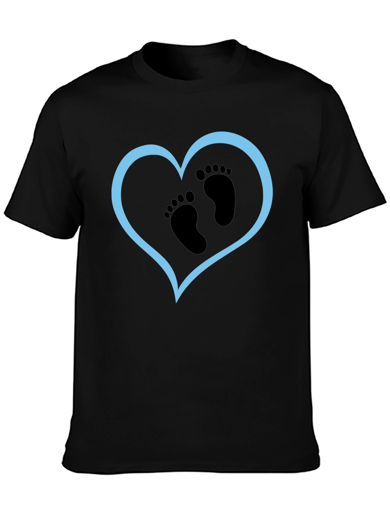 Baby Feet Heart Graphic T-Shirt