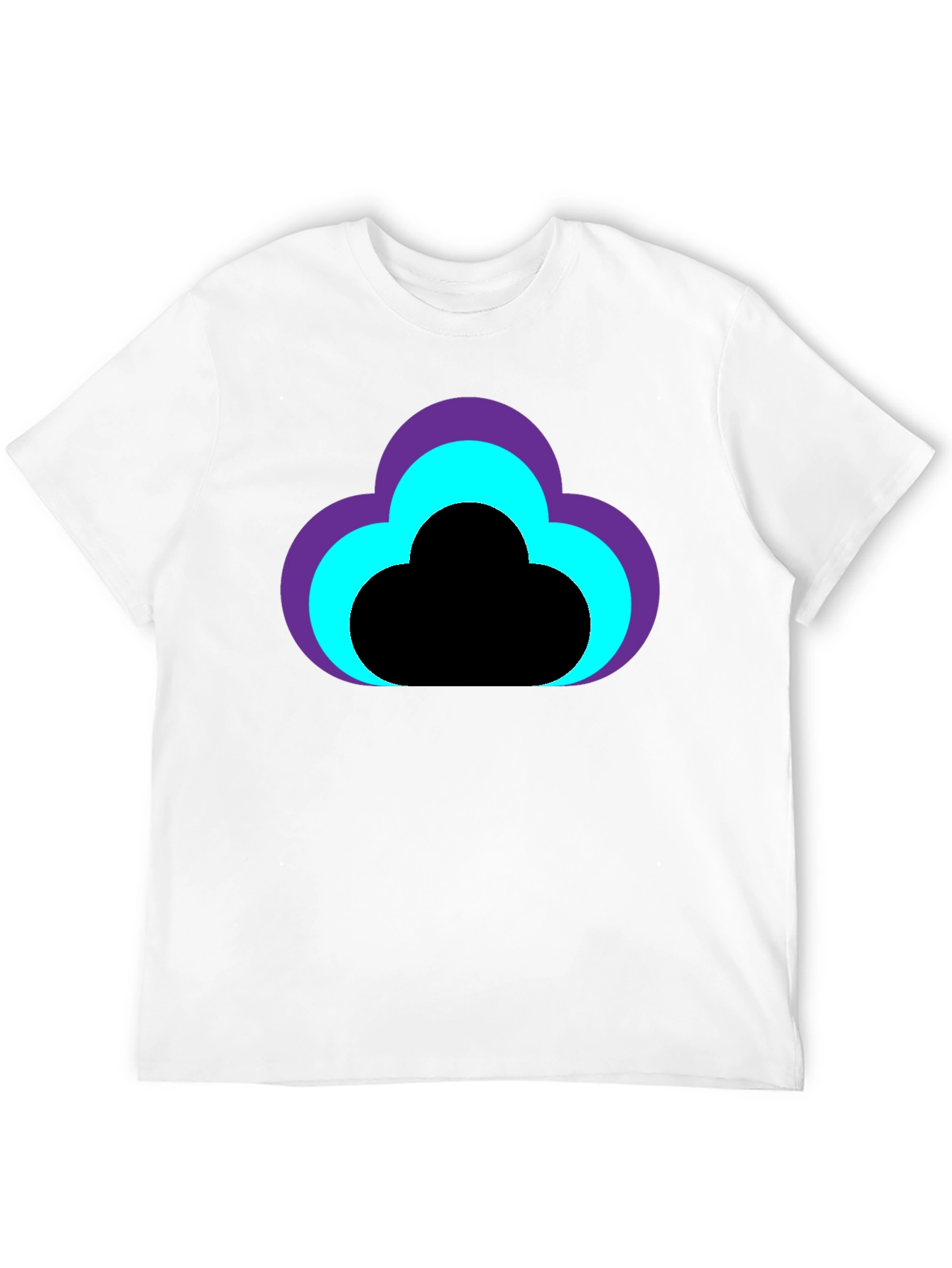 Cloud Design Black T-Shirt