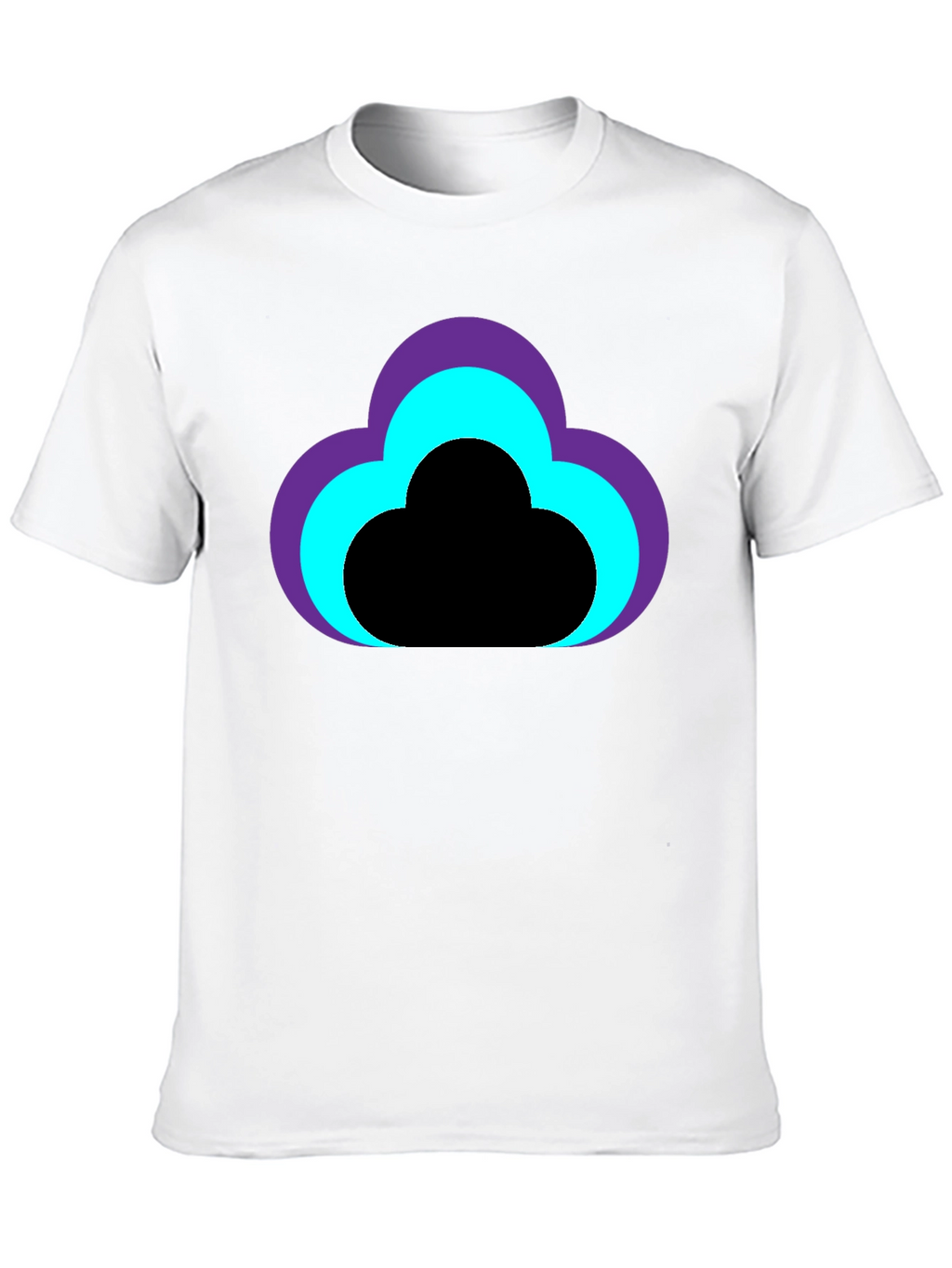 Cloud Design Black T-Shirt