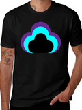 Cloud Design Black T-Shirt