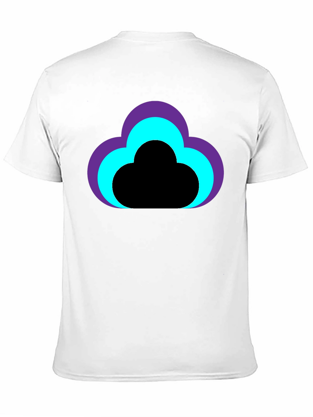 Cloud Design Black T-Shirt