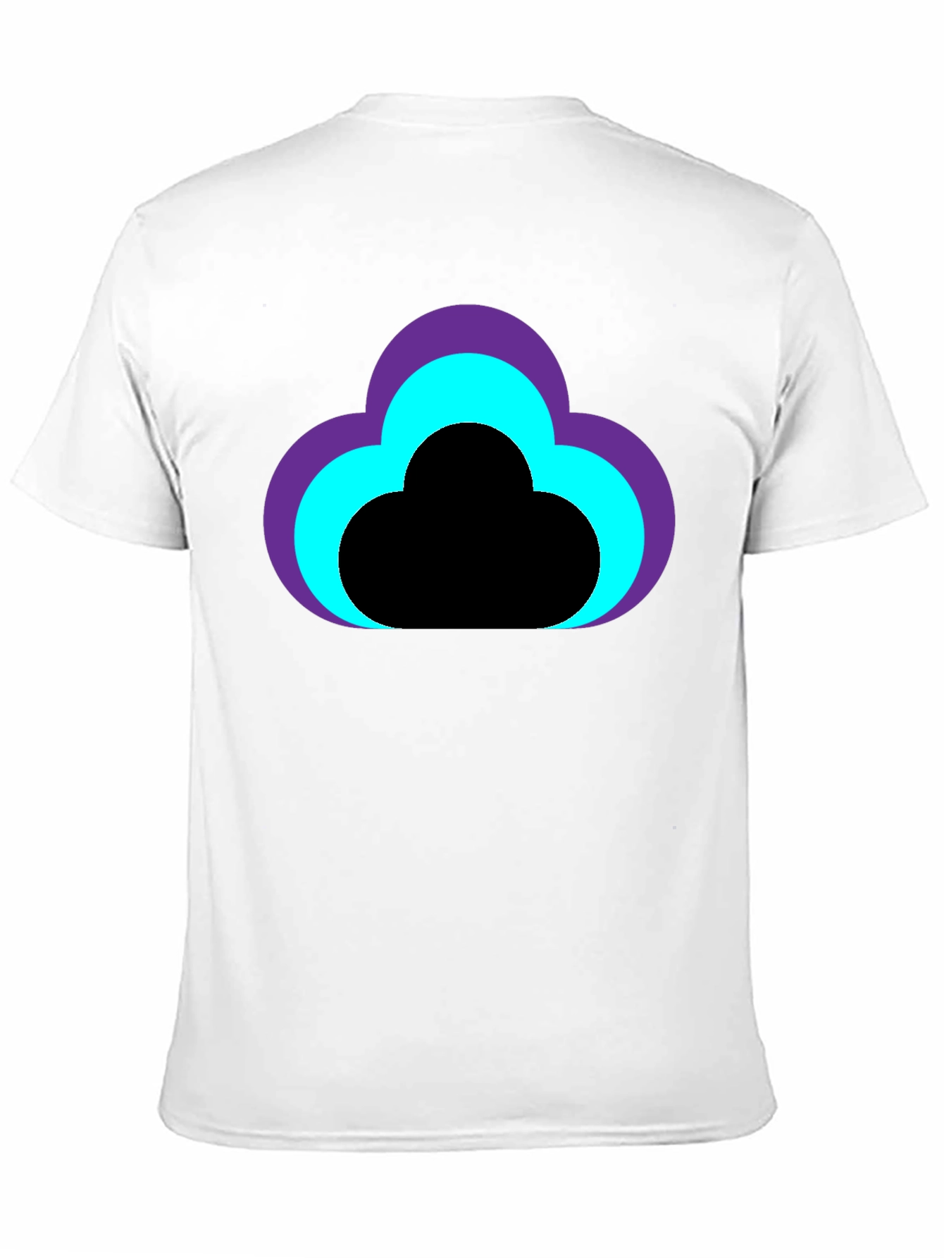 Cloud Design Black T-Shirt