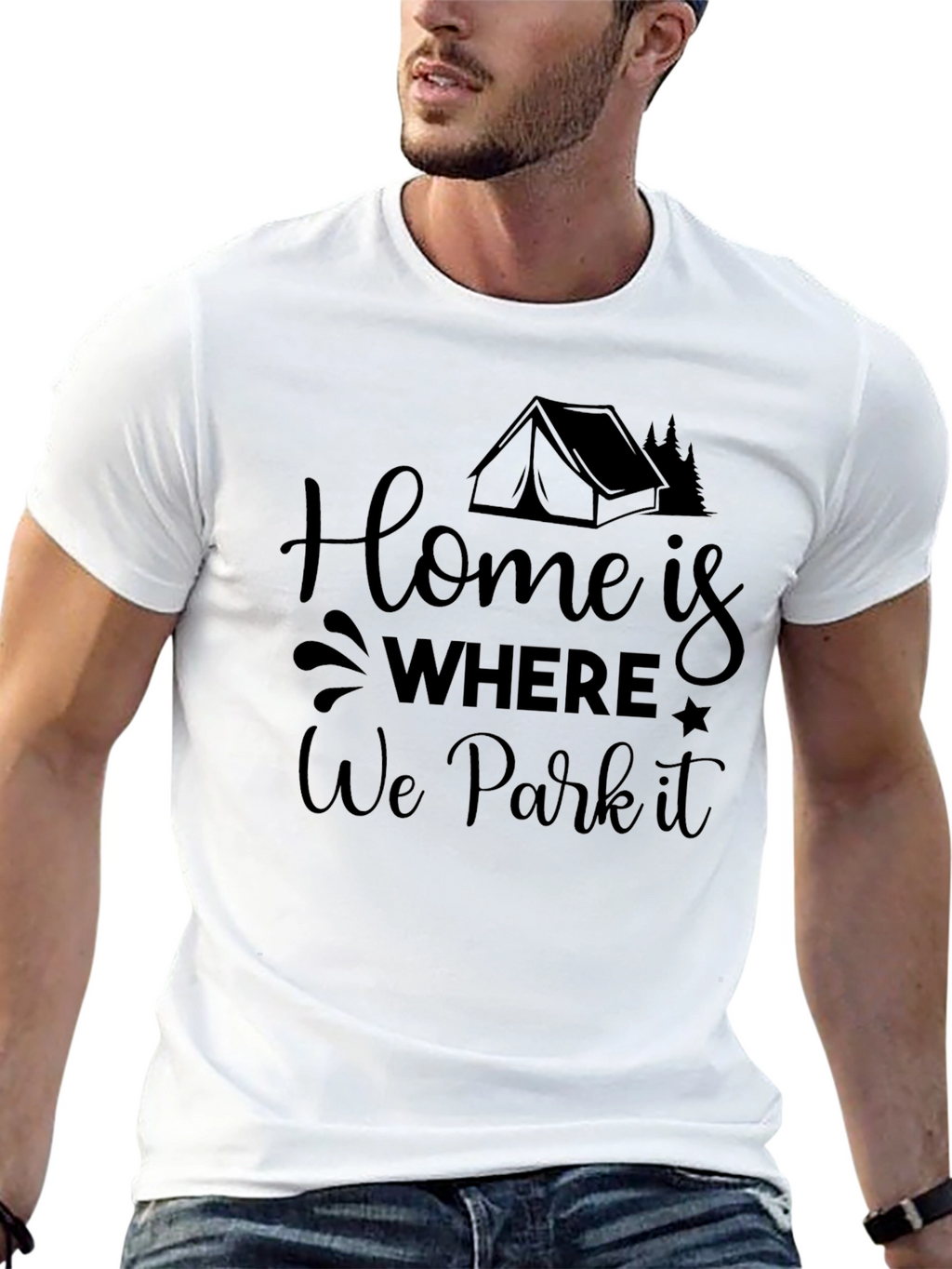 Home Is Where We Park It Camping T-Shirt