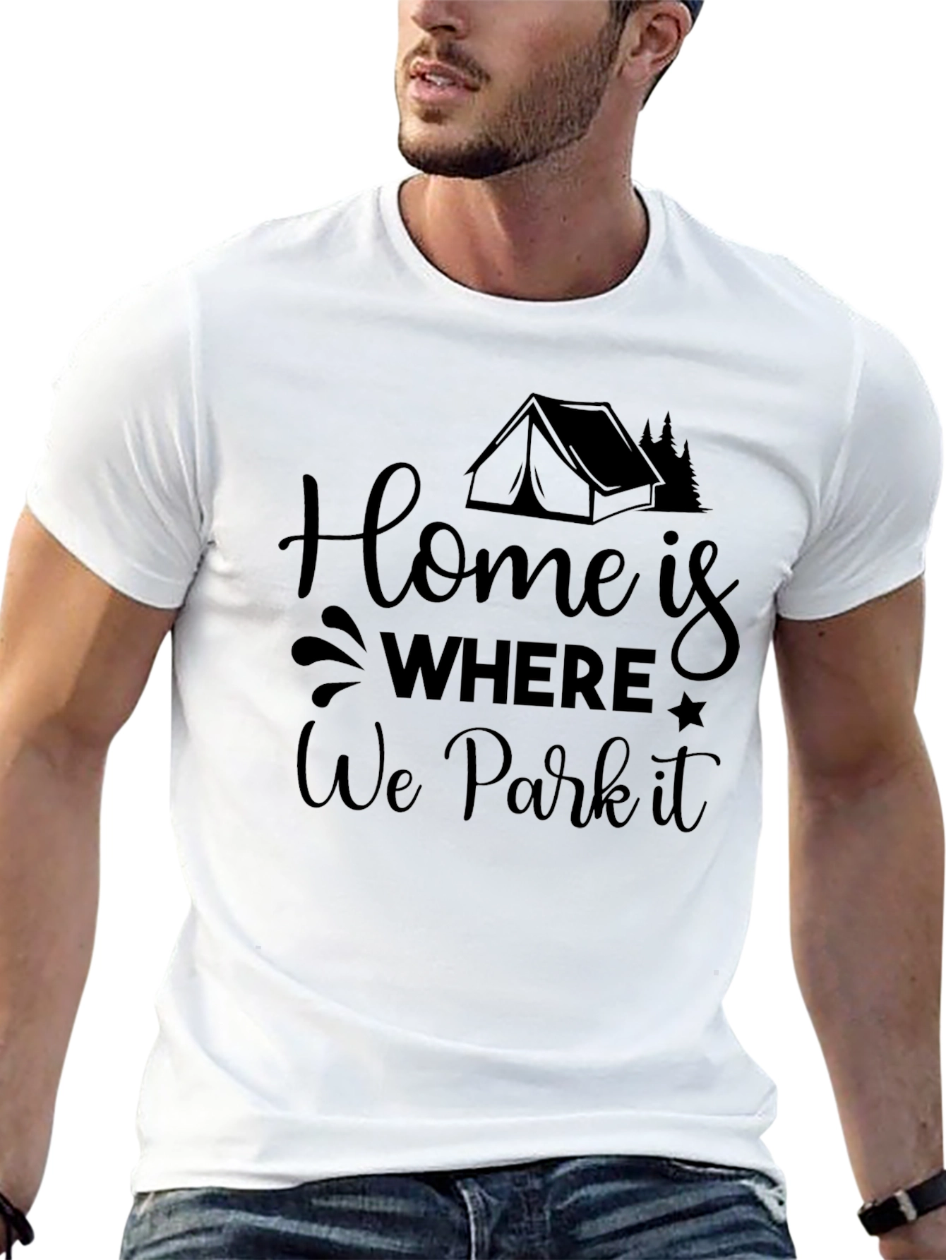 Home Is Where We Park It Camping T-Shirt