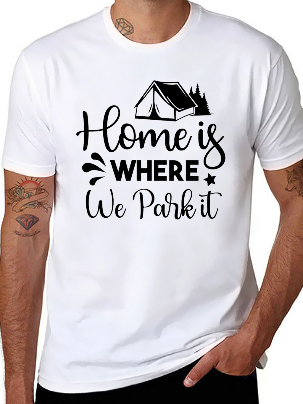Home Is Where We Park It Camping T-Shirt