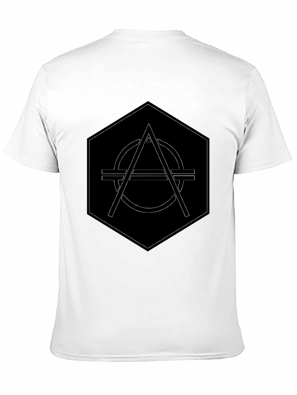 Geometric Graphic Print Black T-Shirt