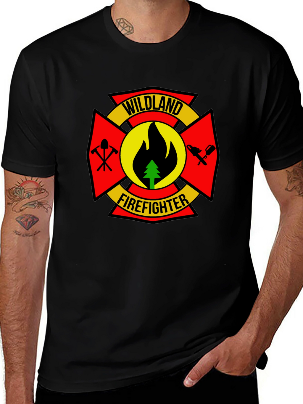 Wildland Firefighter T-Shirt - Black