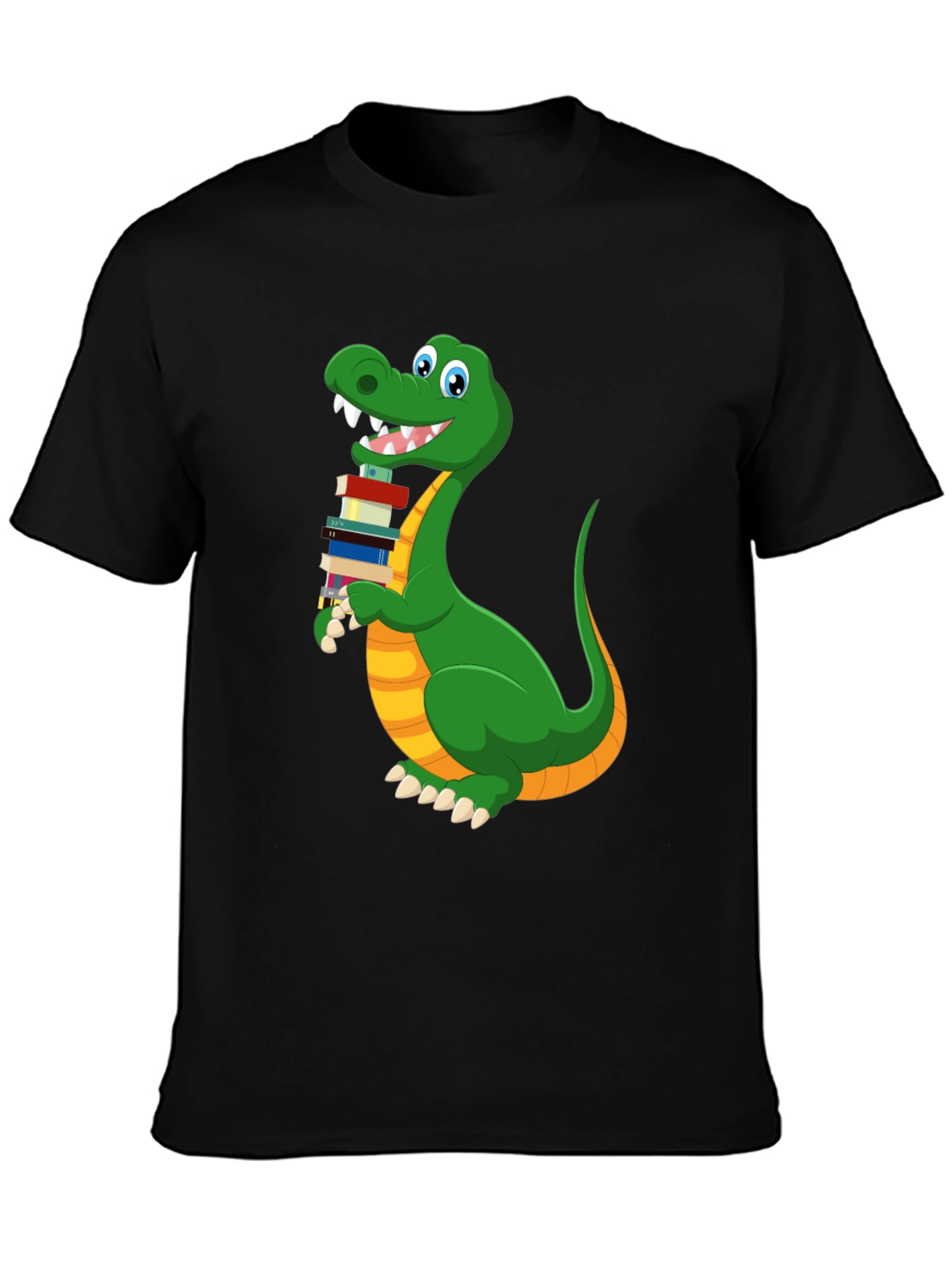 Bookworm Dinosaur Graphic T-Shirt