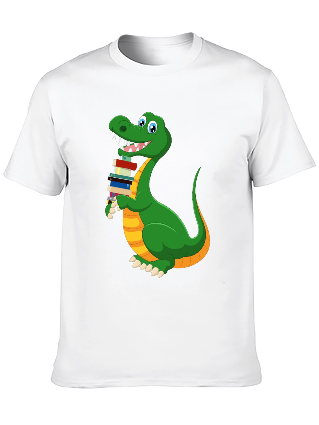 Bookworm Dinosaur Graphic T-Shirt