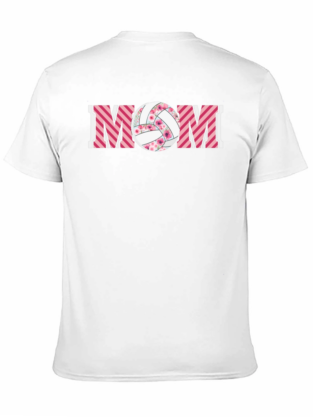 Volleyball Mom Graphic Tee - Floral Ball Design