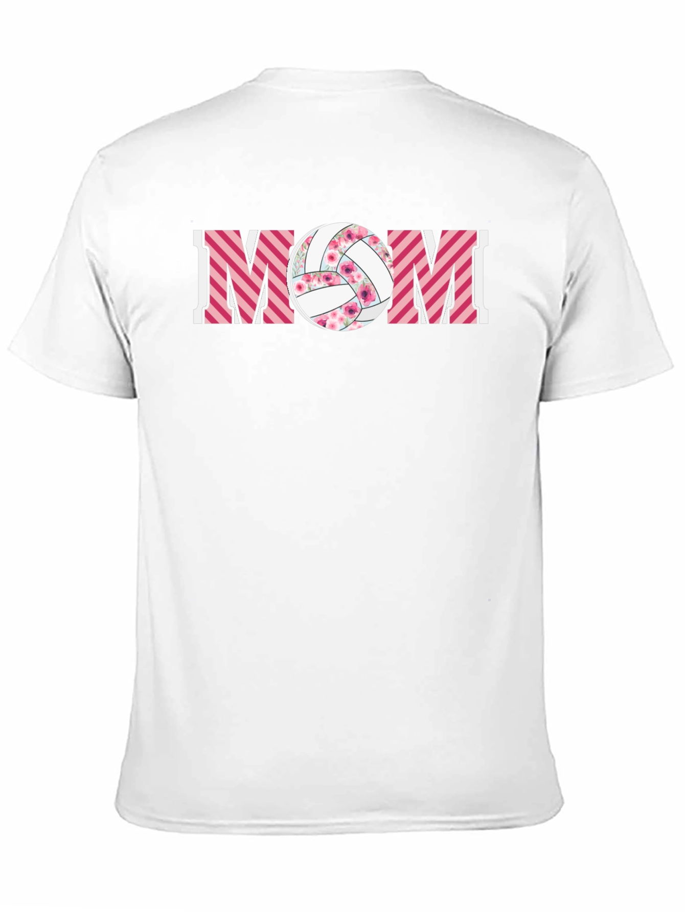 Volleyball Mom Graphic Tee - Floral Ball Design