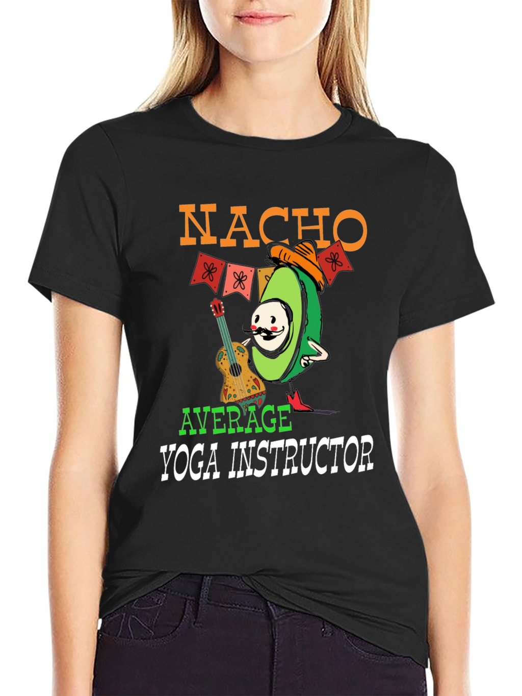 Nacho Average Yoga Instructor Graphic T-Shirt