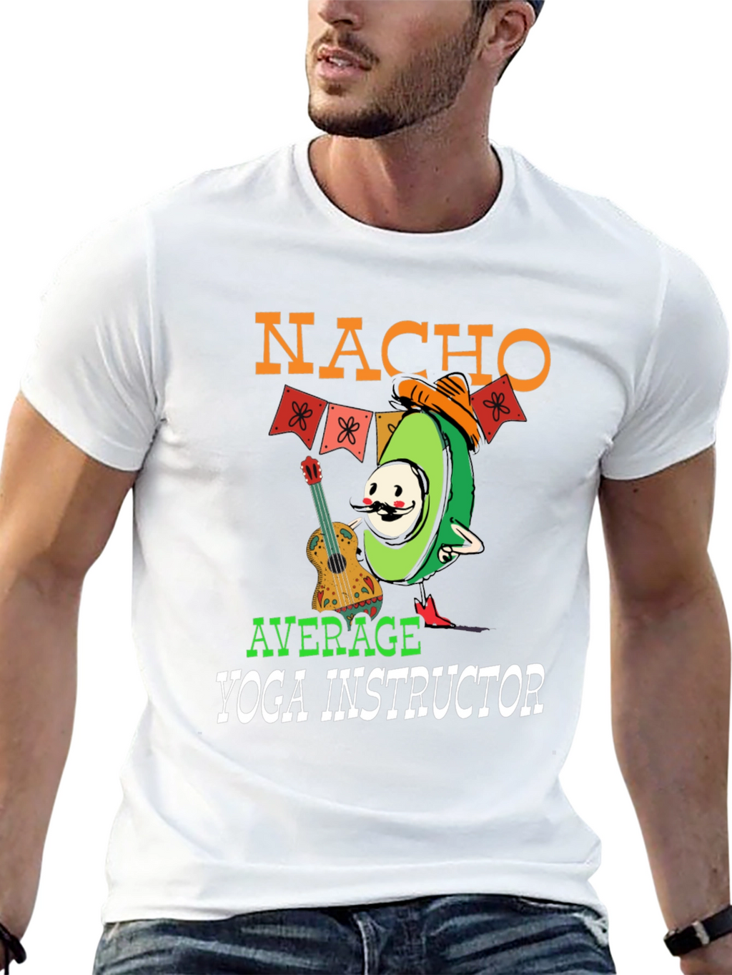 Nacho Average Yoga Instructor Graphic T-Shirt
