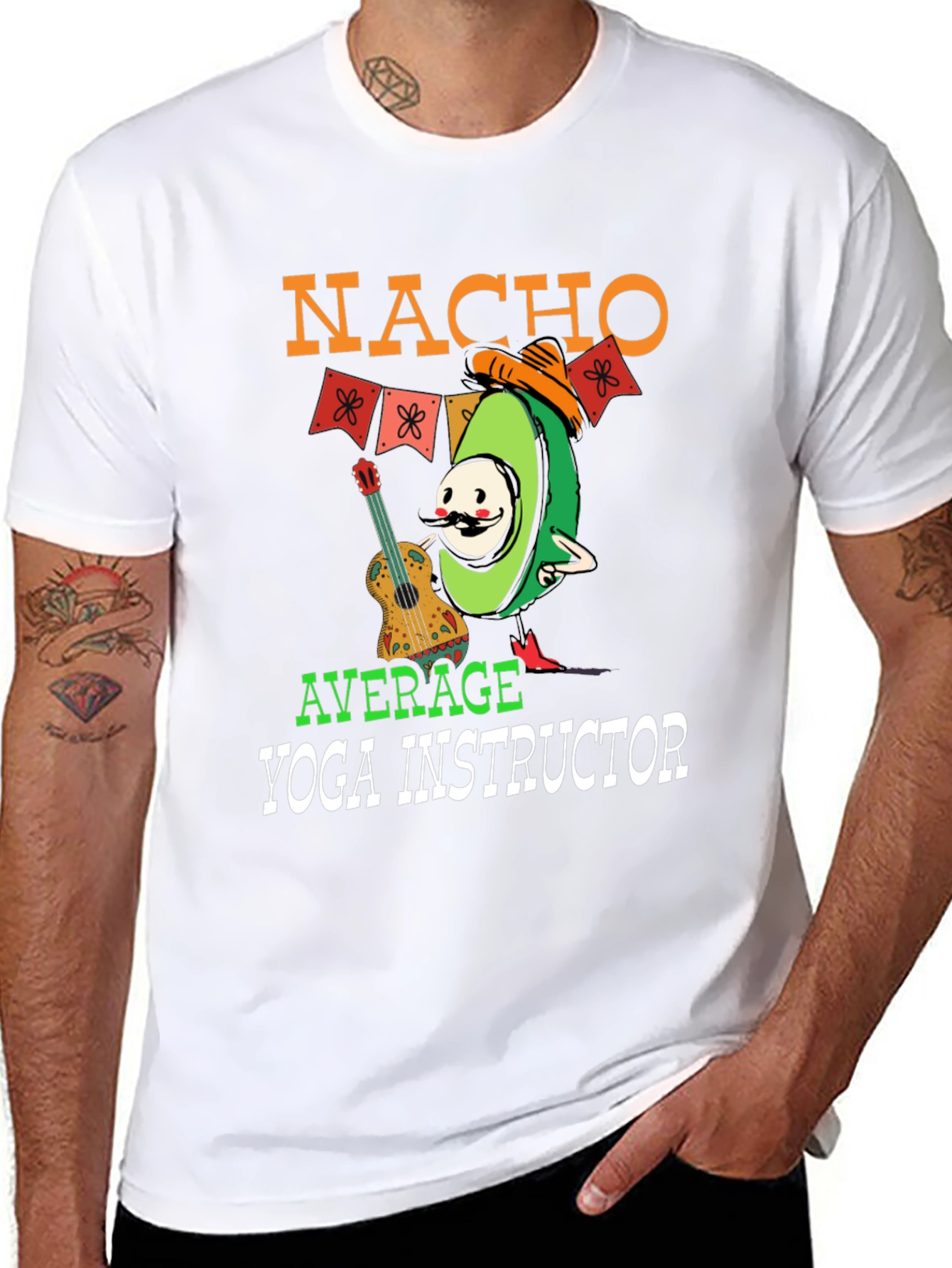 Nacho Average Yoga Instructor Graphic T-Shirt