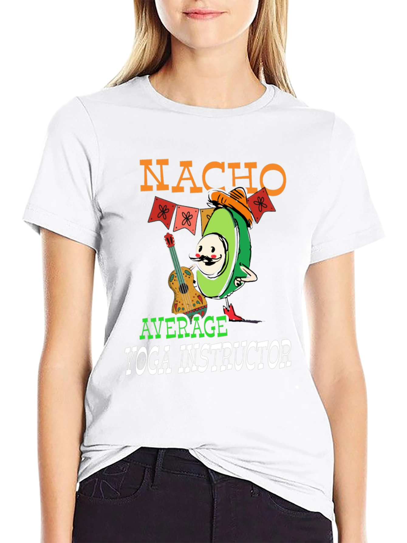 Nacho Average Yoga Instructor Graphic T-Shirt
