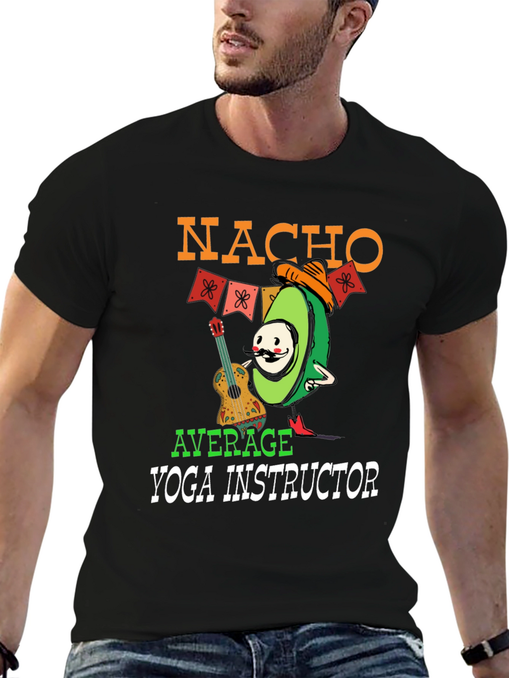 Nacho Average Yoga Instructor Graphic T-Shirt