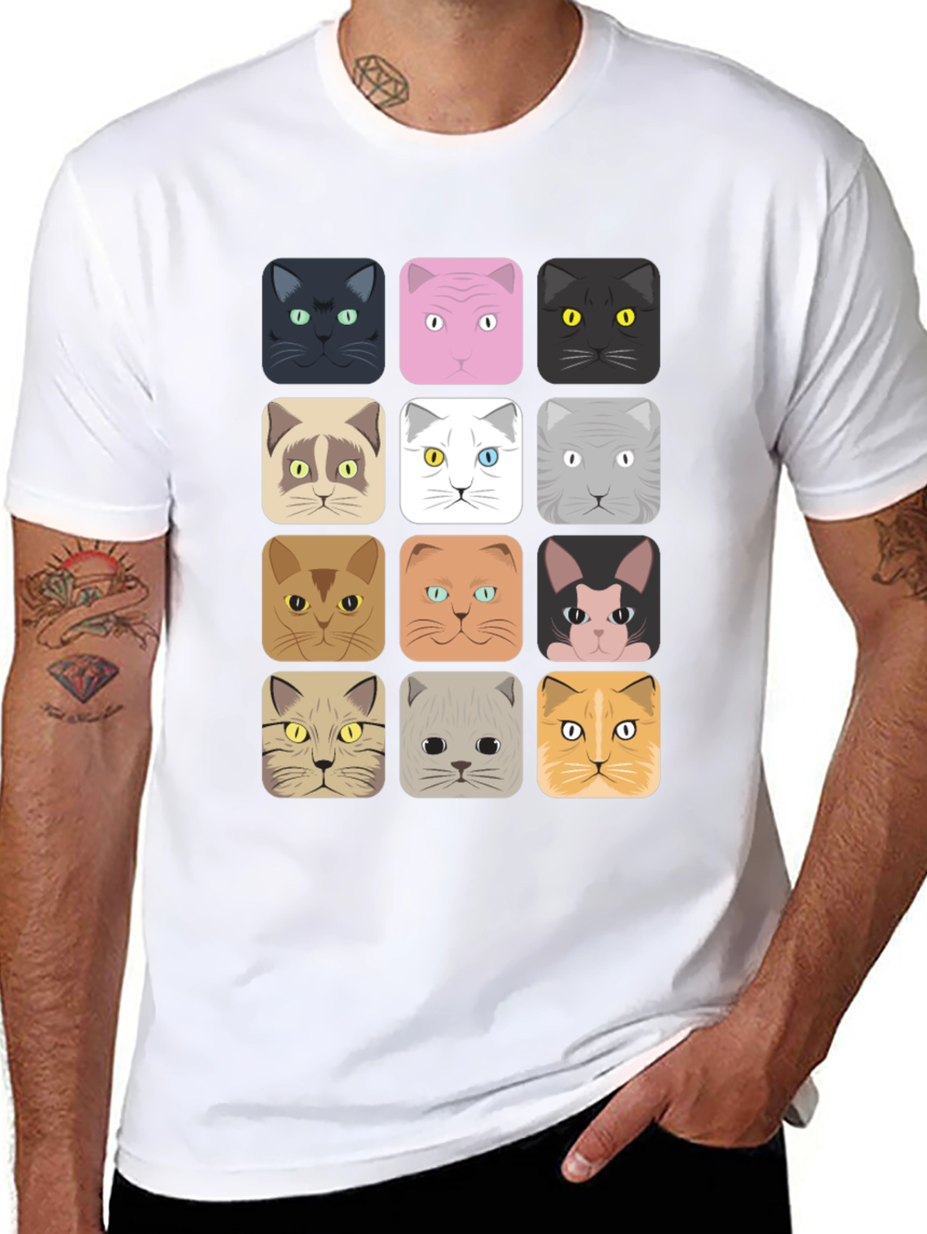 Cool Cat Faces T-Shirt