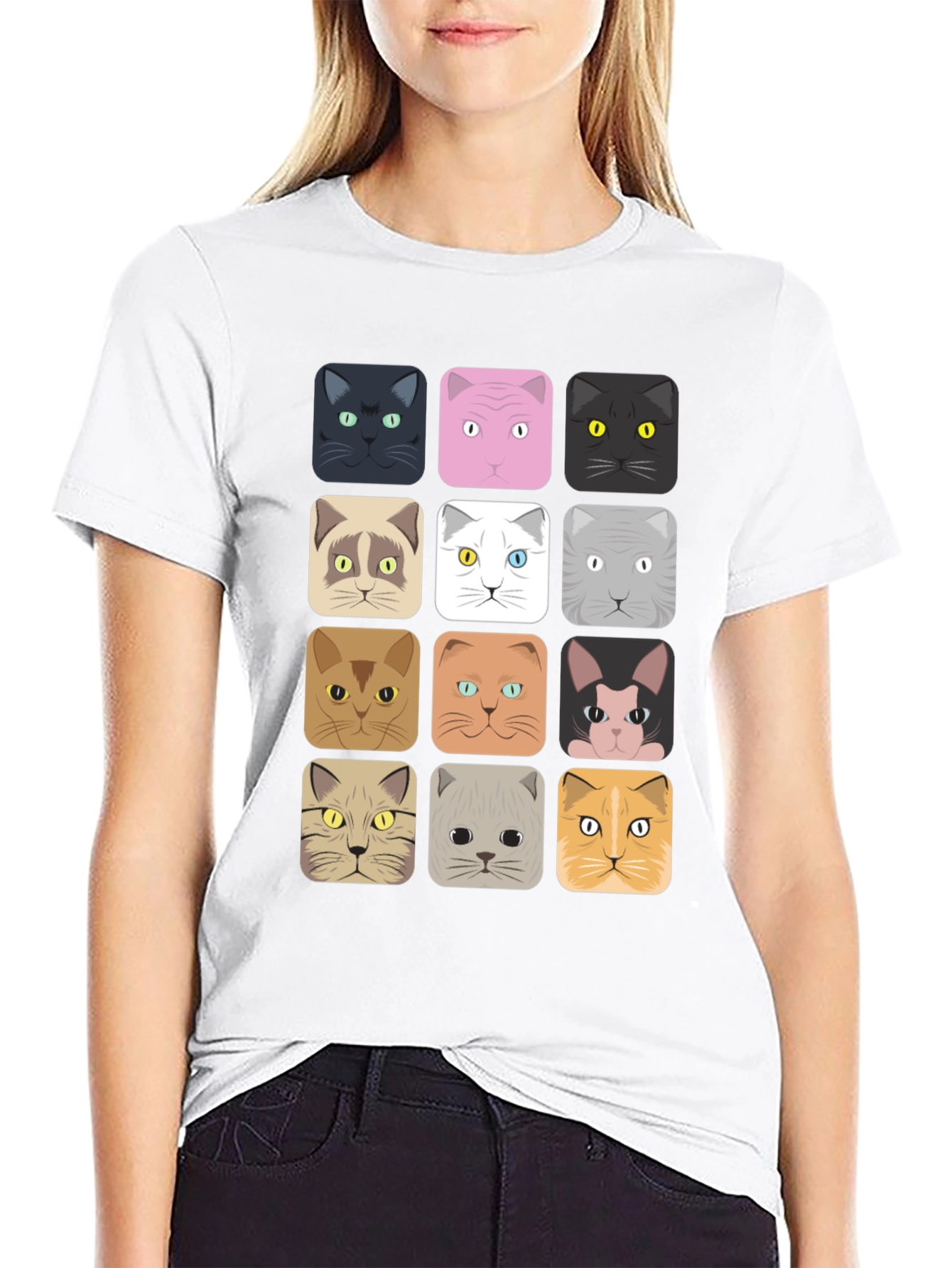 Cool Cat Faces T-Shirt
