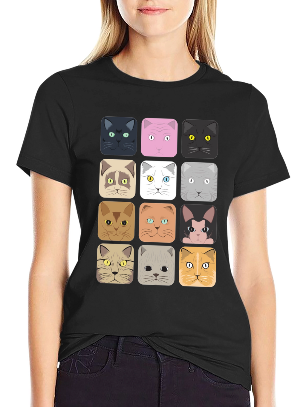 Cool Cat Faces T-Shirt